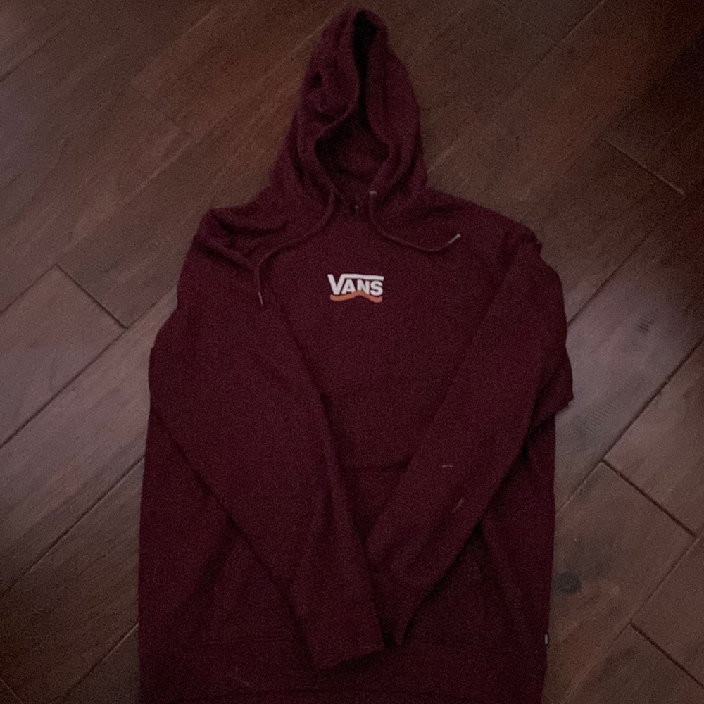 burgundy vans hoodie